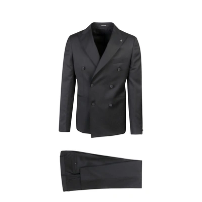 Shop Tagliatore Suit In Black