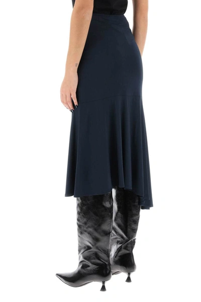 Shop Paloma Wool Gelly Asymmetric Jersey Skirt In Blue
