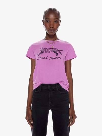 Shop Mother The Boxy Goodie Goodie Speed Demon T-shirt (also In S, M) In Pink