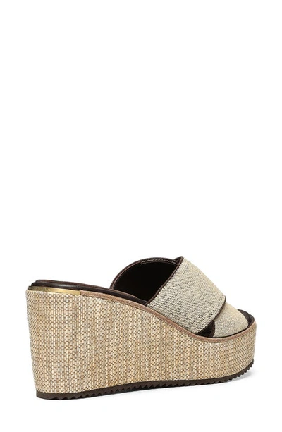 Donald Pliner Ideal Platform Wedge Sandal In Dark Brown