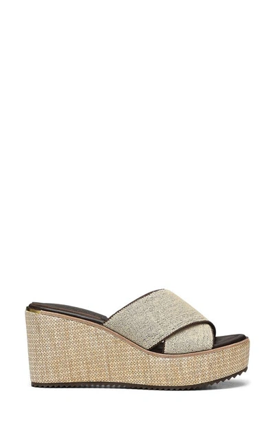 Donald Pliner Ideal Platform Wedge Sandal In Dark Brown