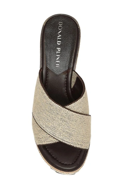Donald Pliner Ideal Platform Wedge Sandal In Dark Brown