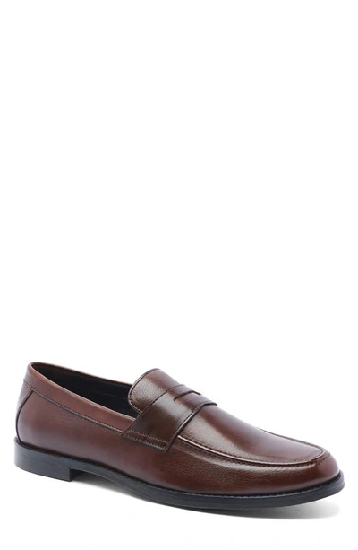 Shop Anthony Veer Sherman Penny Loafer In Chocolate Brown