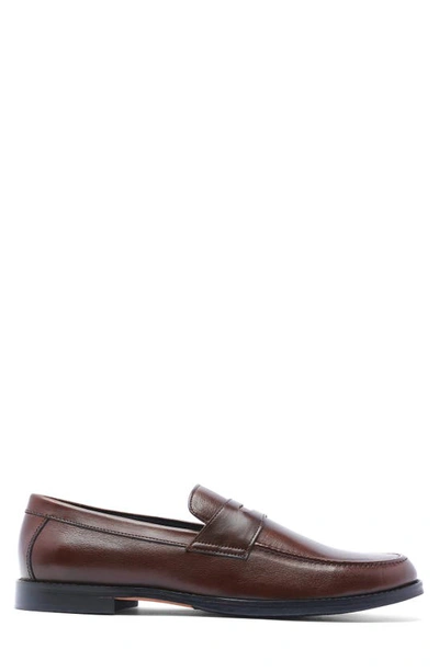 Anthony Veer Men's Sherman Penny Loafer Slip-on Leather Shoe Men's Shoes In Chocolate Brown