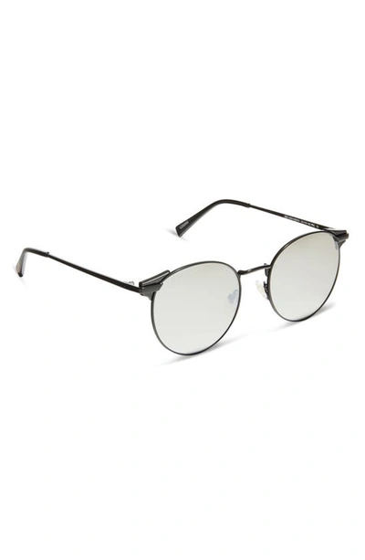 Shop Diff 53mm Logan Round Sunglasses In Matte Black