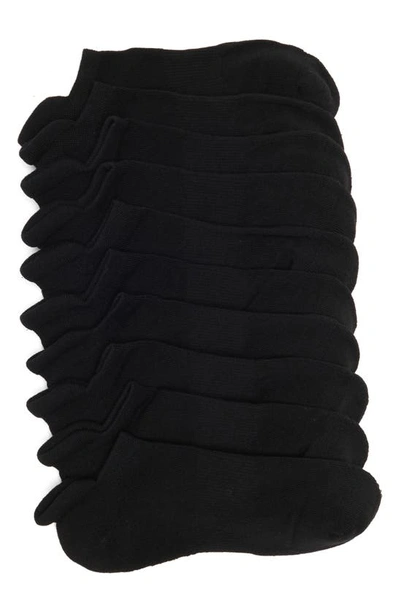Shop Nordstrom 5-pack Tab Back Ankle Socks In Black