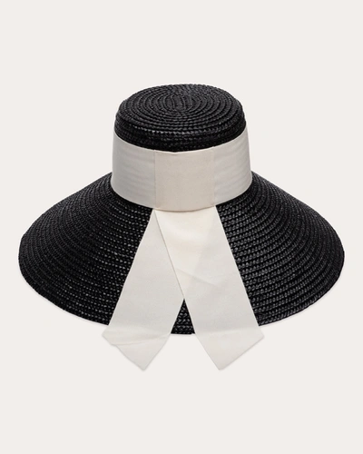 Shop Eugenia Kim Women's Mirabel Lacquered Straw Sun Hat In Black