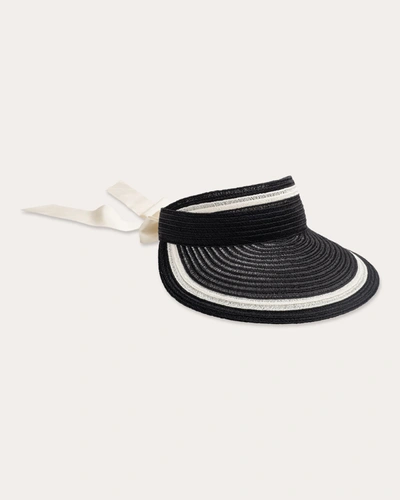 Shop Eugenia Kim Women's Ricky Visor In Black/ivory