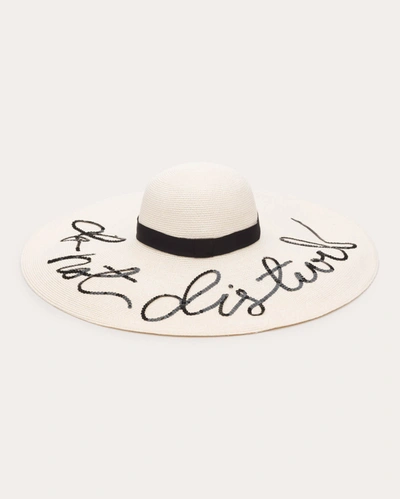 Eugenia Kim Women's Sunny 'do Not Disturb' Sequin-embroidered Paper Straw Sun Hat In White