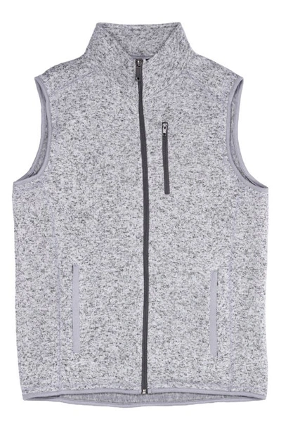 Shop Burnside Knit Sweater Vest In Heather Grey