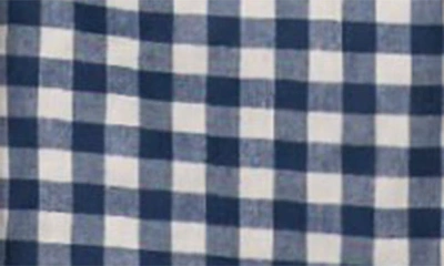 Shop Burnside Plaid Stretch Poplin Button-down Shirt In Navy/ White Gingham