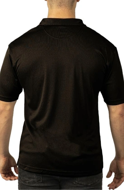 Shop Burnside Burn Golf Polo In Black