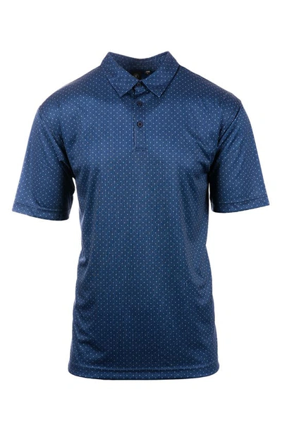 Shop Burnside Burn Golf Polo In Navy Dot