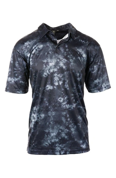 Shop Burnside Burn Golf Polo In Navy Tie Dye