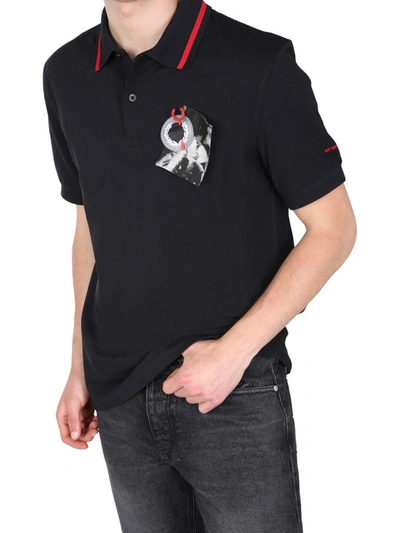 Shop Raf Simons Fred Perry X  Regular Fit Polo In Black