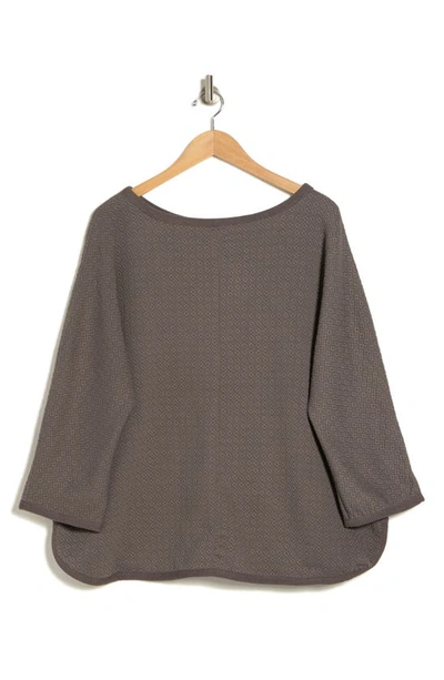Shop Max Studio Waffle Knit Top In Charcoal