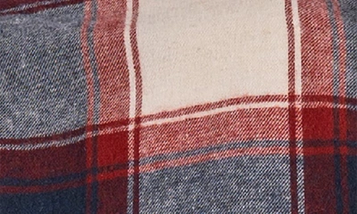 Burnside Plaid Flannel Long Sleeve Button-up Shirt In Crimson/ Ecru