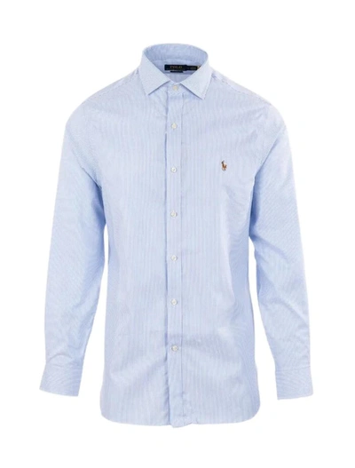 Shop Ralph Lauren Shirts In 6011a Light Blue/white