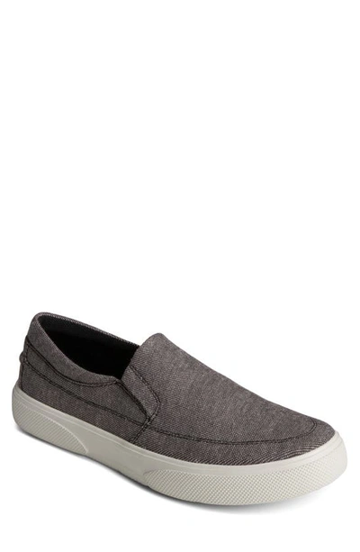 Shop Sperry Halyard Plushstep Slip-on Sneaker (men). In Black