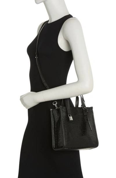 Shop Marc Jacobs Mini Grind Sequin Tote Bag In Black