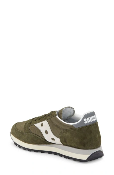 Shop Saucony Jazz 81 Sneaker In Forest/ Gray