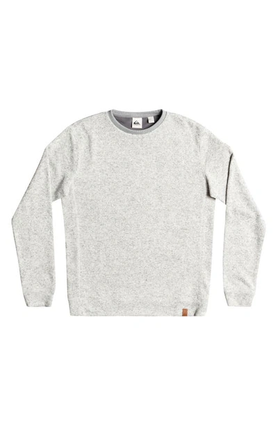 Shop Quiksilver Keller Crewneck Sweatshirt In Light Grey Heather
