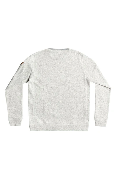 Shop Quiksilver Keller Crewneck Sweatshirt In Light Grey Heather