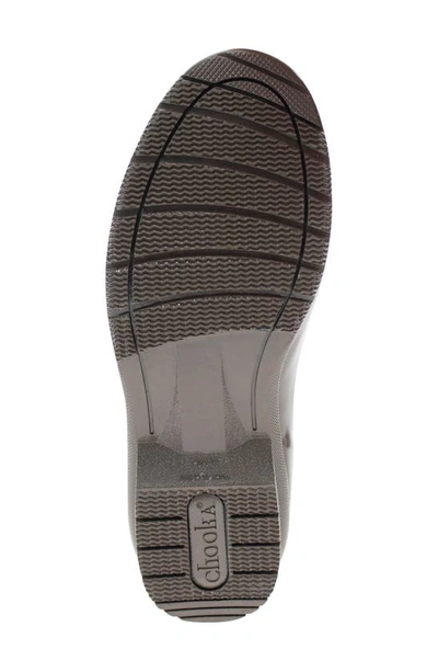 Chooka Polished Mid Rain Boot In Dark Taupe