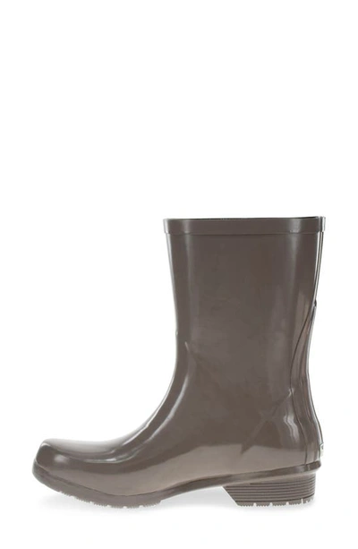 Chooka Polished Mid Rain Boot In Dark Taupe