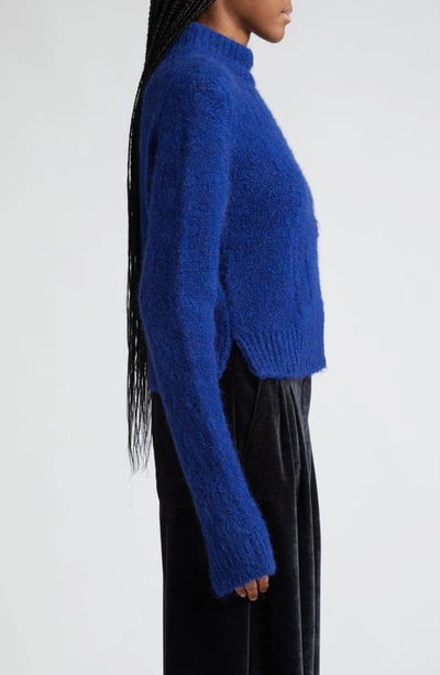 Shop Proenza Schouler Brigitt Turtleneck Sweater In Cobalt Melange
