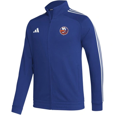 Shop Adidas Originals Adidas  Royal New York Islanders Raglan Full-zip Track Jacket