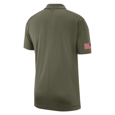 Shop Nike Olive Ohio State Buckeyes 2023 Sideline Coaches Military Pack Performance Polo