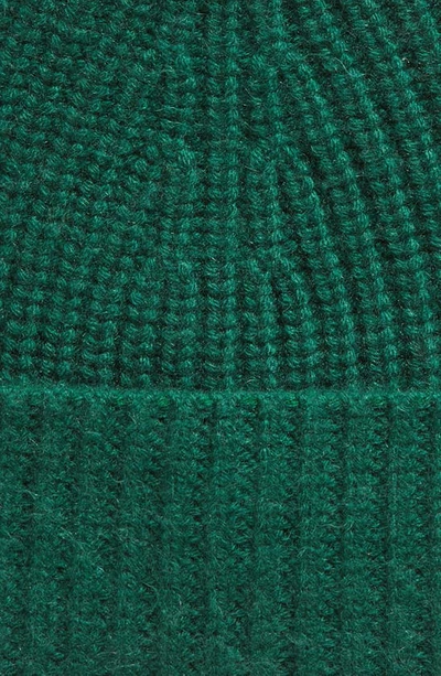 Shop Vince Knit Merino Wool & Cashmere Beanie Hat In Dark Green