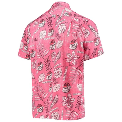Shop Wes & Willy Red Georgia Bulldogs Vintage Floral Button-up Shirt
