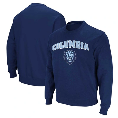 Shop Colosseum Navy Columbia University Arch & Logo Pullover Sweatshirt