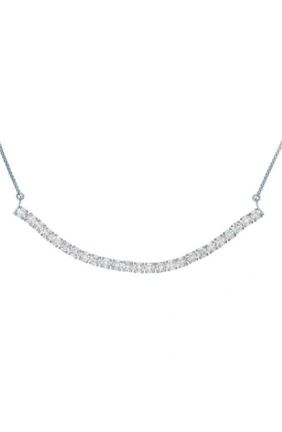Shop Ted Baker Mellri Icon Cubic Zirconia Necklace In Silver Tone/ Clear Crystal