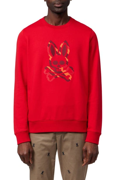 Shop Psycho Bunny Apple Valley Sweatshirt In Brilliant Red