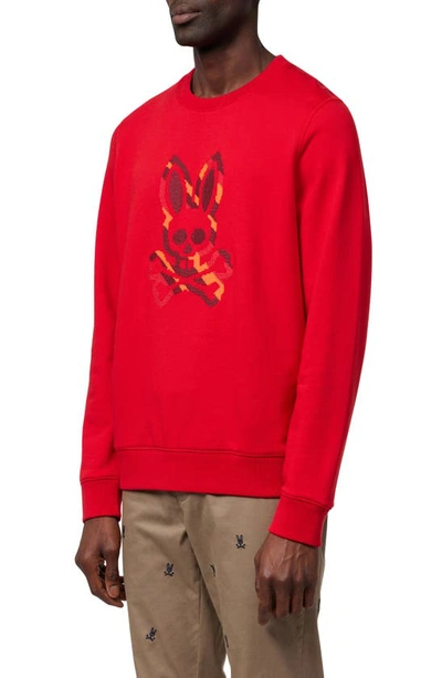 Shop Psycho Bunny Apple Valley Sweatshirt In Brilliant Red