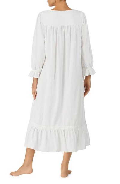 Eileen West Long Sleeve Cotton Ballet Nightgown In White