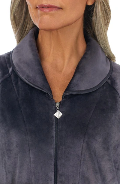 Eileen West Long Zip Robe In Charcoal