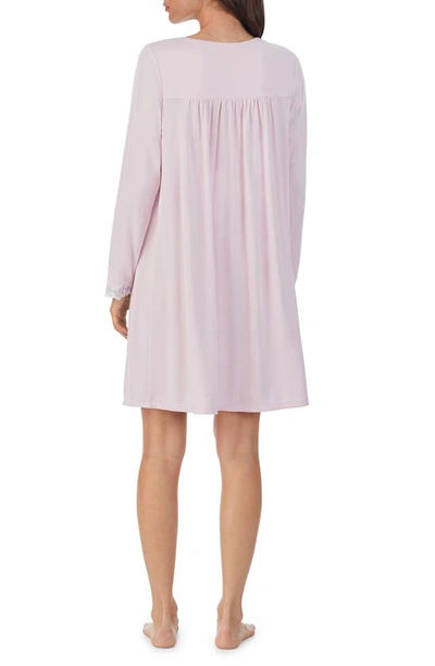 Shop Eileen West Long Sleeve Short Nightgown In Pink