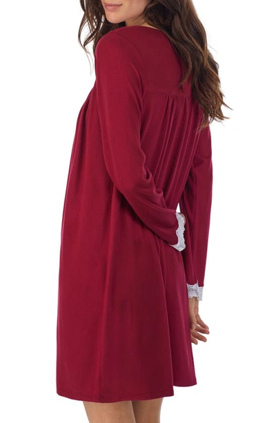 Eileen West Women's Sweater-knit Ballet Nightgown In Berry