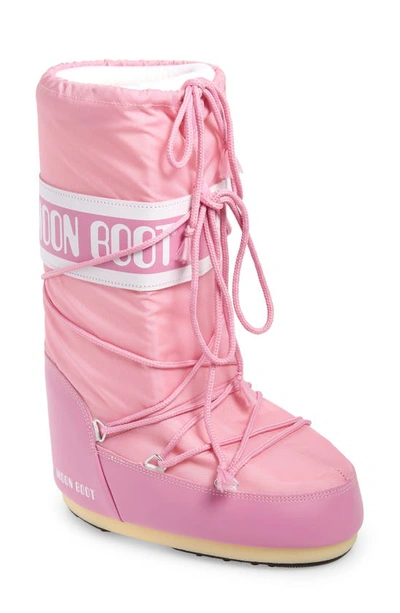 Shop Moon Boot Icon Water Repellent  In Pink