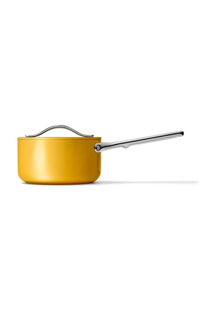 Shop Caraway Nonstick Ceramic Mini Fry Pan & Sauce Pan Set In Marigold