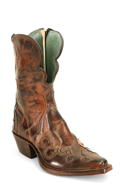 Shop Bed Stu Deuce Cowboy Boot In Black Rustic Rust
