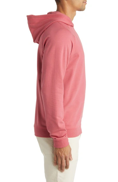 Shop Johnnie-o Amos Pullover Hoodie In Raspberry