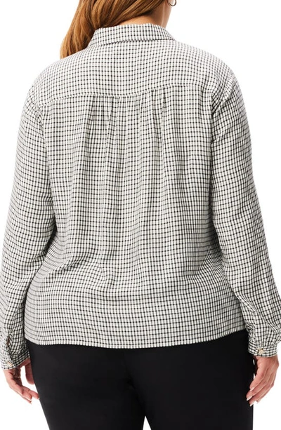 Shop Nic + Zoe Plaid Button-up Shirt In Black Multi