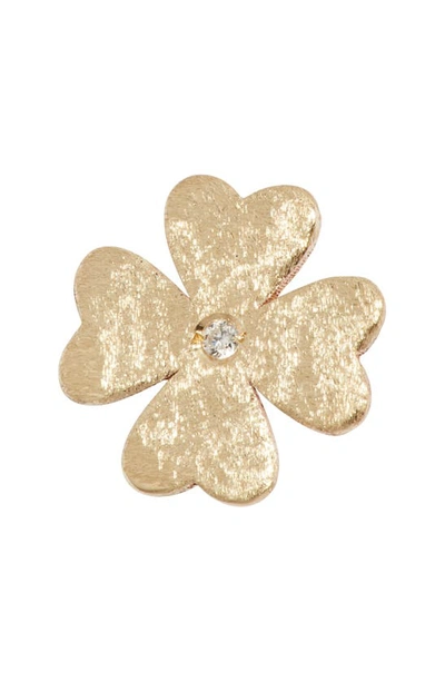 Shop Meira T Diamond Flower Stud Earrings In Yellow Gold