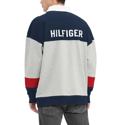 Shop Tommy Hilfiger Navy New England Patriots Connor Oversized Rugby Long Sleeve Polo
