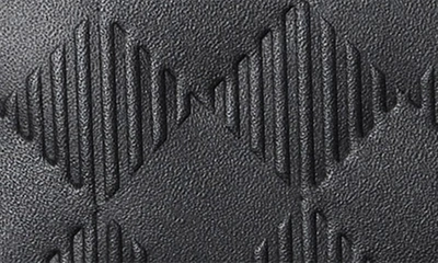 Burberry Sandon Check Embossed Leather Card Case In Black